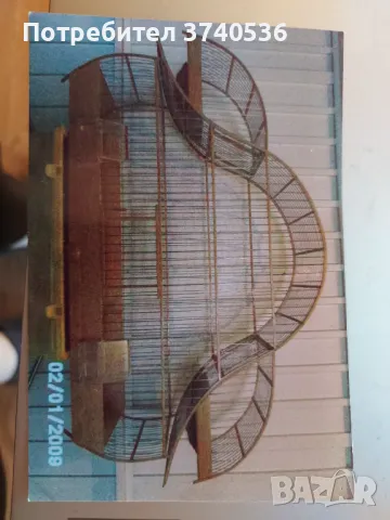 Голяма волиера, кафез, клетка за птици от парено дъбово дърво, снимка 3 - Други - 47769352