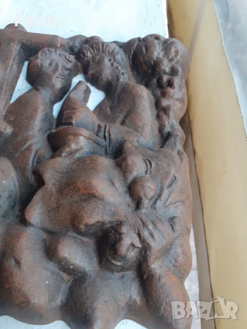 Чугунено пано Козма и Дамян на Юрген Вебер - подпис и дата, снимка 7 - Антикварни и старинни предмети - 51083657