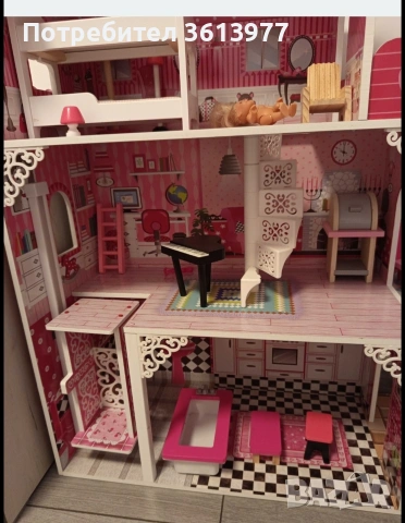 НАМАЛЕНА детска къща за кукли. Неразличима от нова , снимка 2 - Кукли - 54211919