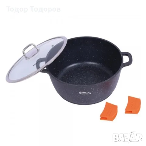 Тенджера Bohmann BH 7350-36 MRB, 36см.-13л./40см.-17.5л. лят алуминий, силиконови дръжки, снимка 2 - Друга електроника - 47436325