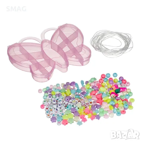 Комплект мъниста за бижута - Кутия пеперуда S_1223562, снимка 2 - Образователни игри - 49252920