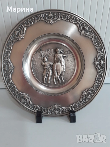 Чиния за стена, пано от калай Antik*Vintage #53