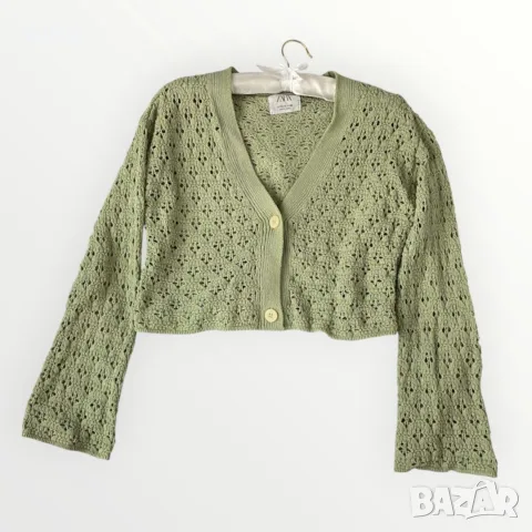 Zara green cardigan
