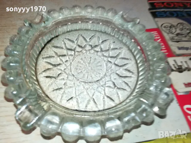 ПЕПЕЛНИК-СТЪКЛО С РЕЛЕФИ 1405251415, снимка 10 - Антикварни и старинни предмети - 50285572