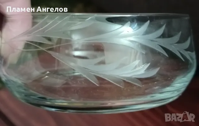 Стари стъклени купи 2 броя. , снимка 4 - Други - 50048631