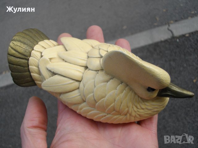 СТАРА ФИГУРА ПТИЦА, снимка 4 - Антикварни и старинни предмети - 39374067