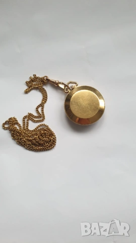 Джобен позлатен швейцарски часовник CITY, снимка 4 - Антикварни и старинни предмети - 53381878