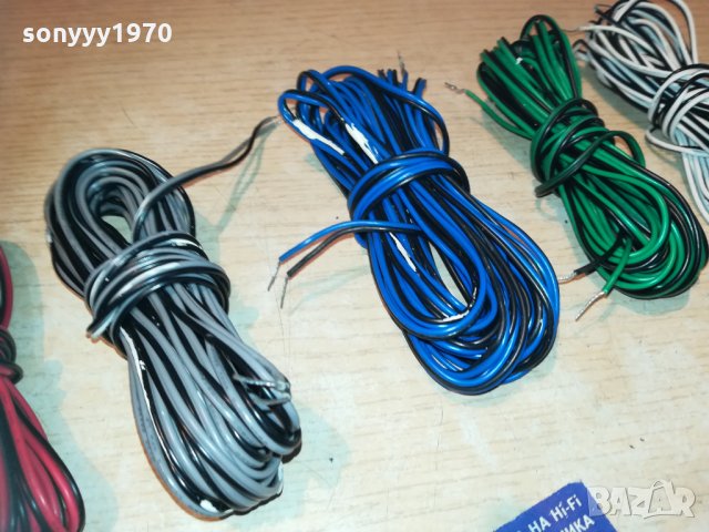 кабели за тонколони 6бр х 5 метра-внос швеция 1011201859, снимка 12 - Тонколони - 30743333