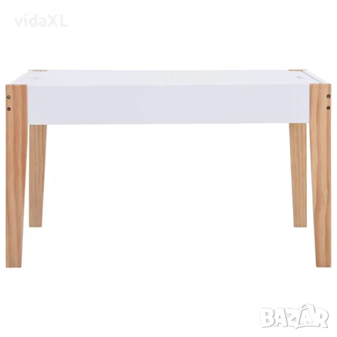 vidaXL Детска маса със столчета за рисуване, 3 части, черно и бяло, снимка 6 - Мебели за детската стая - 56146535