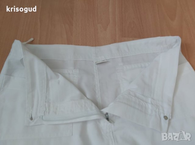 Елегантна бяла дамска пола, 100% полиестер, Българско производство, снимка 7 - Поли - 29399086