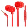 Слушалки с микрофон JBL Tune 110 Handsfree Слушалки за телефон Червени Тапи за уши In-earphone 