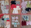 Маркови детски дрешки за бебе момиченце 0-3м. + въртележка, играчки, снимка 2