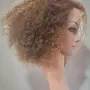 Къса естествена афро перука с обем - кафява с руси кичури | Lace Front 13x4, снимка 5