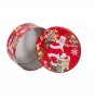 Коледна кутия Mercado Trade, За сладки, Метал, Кръгла, Дядо Коледа, Червен, снимка 2
