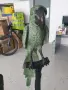135см-20кг папагал Жако на клон/голяма стара бронзова фигура-скулпура на птица, снимка 4