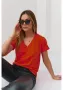Дамска тениска в оранжев цвят 0555, снимка 2