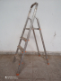 Стара немска стълба алуминиева, лека, сгъваема, бояджийска., снимка 3