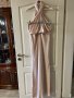 бална абитуриентска рокля парти елегантна рокля тип русалка сатен бежова натурален цвят ASOS, снимка 3