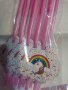 Еднорог unicorn дъга 10 бр парти сламки рожден ден, снимка 2