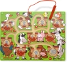Дървен магнитен лабиринт с цифри Melissa & Doug Ферма, снимка 1