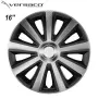 Тасове Versaco Carbon Aviator сребристи и черни за 16'' джанти, комплект от 4 броя, снимка 2