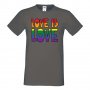  Мъжка тениска Love is Love 1 multicolor Прайд,Празник.Повод,Изненада, снимка 4