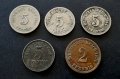 Монети. Германия.Много стари райх монети. 2 и 5 пфенига. 1890, 1899,1904, 1914,1922 година, снимка 2