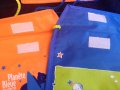 Чантички торбички портмонета за деца Planete Bleue оранжеви и сини 23 х 17 см. торбичка, снимка 4