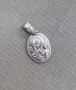 Сребърен медальон Богородица с младенеца, снимка 2