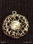 Сребърен медальон с келтски възел и централен камък Мойонит ръчна изработка 49770, снимка 1