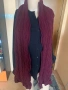 Шал плетиво в цвят бордо, състав вълна, снимка 2
