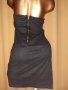 Da& Be M Черна велурена къса рокля с капси и цип, снимка 4