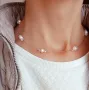 Колие с кристали и естествени перли , снимка 3