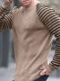 Мъжки рипсен пуловер с ръкави на райе, 3цвята - 023, снимка 3