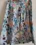 Светлосиня памучна пола с красив флорален десен, снимка 1 - Поли - 37741040