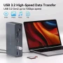 13-в-1 USB-C Docking Station CMSTEDCD SW522 – Професионален Хъб с HDMI 4K@120Hz, DisplayPort, снимка 7