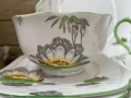Красив комплект с водна лилия от фин костен порцелан от Англия, снимка 9