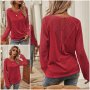 Нова червена блуза S/EU36, снимка 1 - Блузи с дълъг ръкав и пуловери - 44166740
