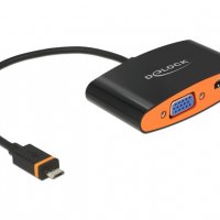Адаптер Delock SlimPort / MyDP мъжки > HDMI / VGA женски + Micro USB женски, снимка 1 - Кабели и адаптери - 38059666