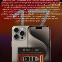 R-SIM VSOP и R-Sim Club II за IOS 17 отключване за Iphone рсим р-сим, снимка 2 - Аксесоари за Apple - 44314540