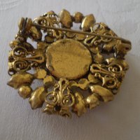 Винтидж чешка брошка с перли и кристали, снимка 2 - Антикварни и старинни предмети - 39712845