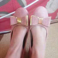 Розови балеринки , снимка 1 - Дамски ежедневни обувки - 39230268