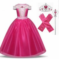 Разкошна рокля на Спящата красавица или Бел+ подарък коронка , снимка 13 - Детски рокли и поли - 28305758