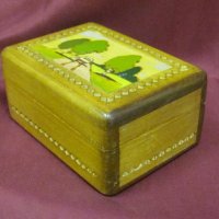 50-те Дървена Кутия за Бижута, снимка 7 - Антикварни и старинни предмети - 31860108