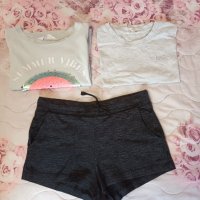 2 тениски къс модел+къси панталони за момиче H&M. Размер 134-140.Трите за 10 лв., снимка 7 - Детски тениски и потници - 40732850