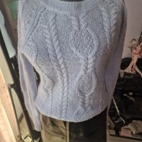 Светлосин пуловер НМ - 16,00лв., снимка 3 - Блузи с дълъг ръкав и пуловери - 32202433