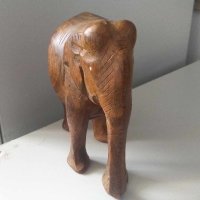 Сувенир дървен слон 14х14, снимка 2 - Други ценни предмети - 42086290