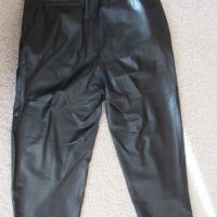 Н&M-7/8 дамски черен кожен панталон размер 38 UK 10, снимка 9 - Панталони - 44602976