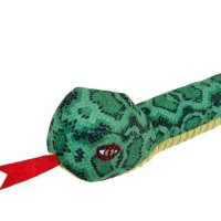 Играчка за куче Плюшена змия зелена с дрънкалка 46 см, снимка 2 - За кучета - 42351104
