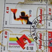 Пощенски марки чиста комплектна серия История на Олимпиадите 2012г. Пощта Малави - 22462, снимка 5 - Филателия - 36663400